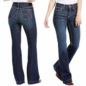 Ariat Jeans Ella High Rise Slim Wide Leg Trouser Rascal Wash Women’s Size 29x32